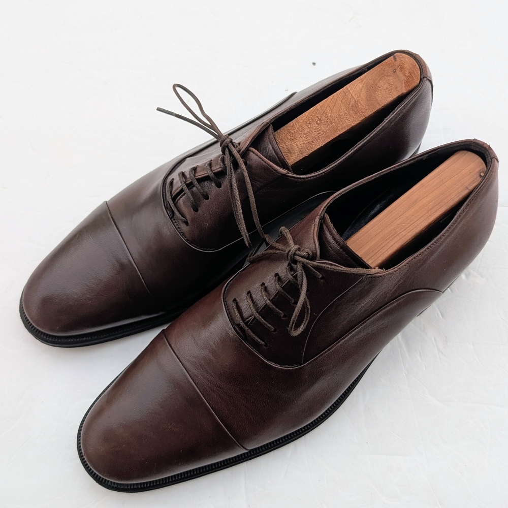 Bruno Magli Maioco Leather Italian Oxfords Dress Shoes Men's Size 9.5 M Brown